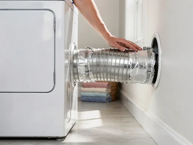 Professional dryer vent hose installation by La Verne Dryer Vent Cleaning in La Verne