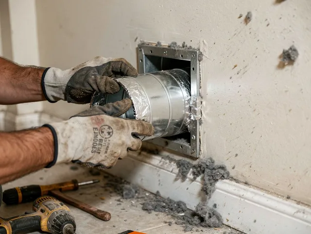 Professional dryer vent repair and installation by La Verne Dryer Vent Cleaning in La Verne